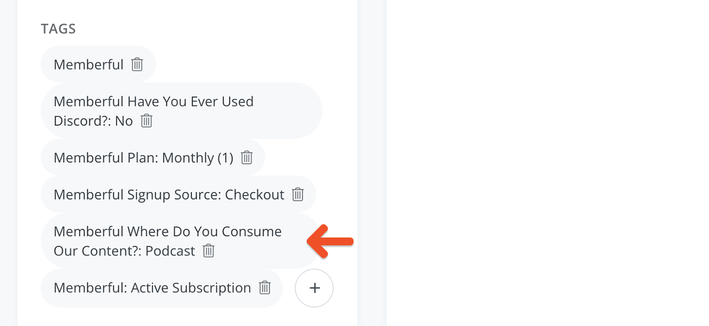 Pre-defined answers show up as ConvertKit tags