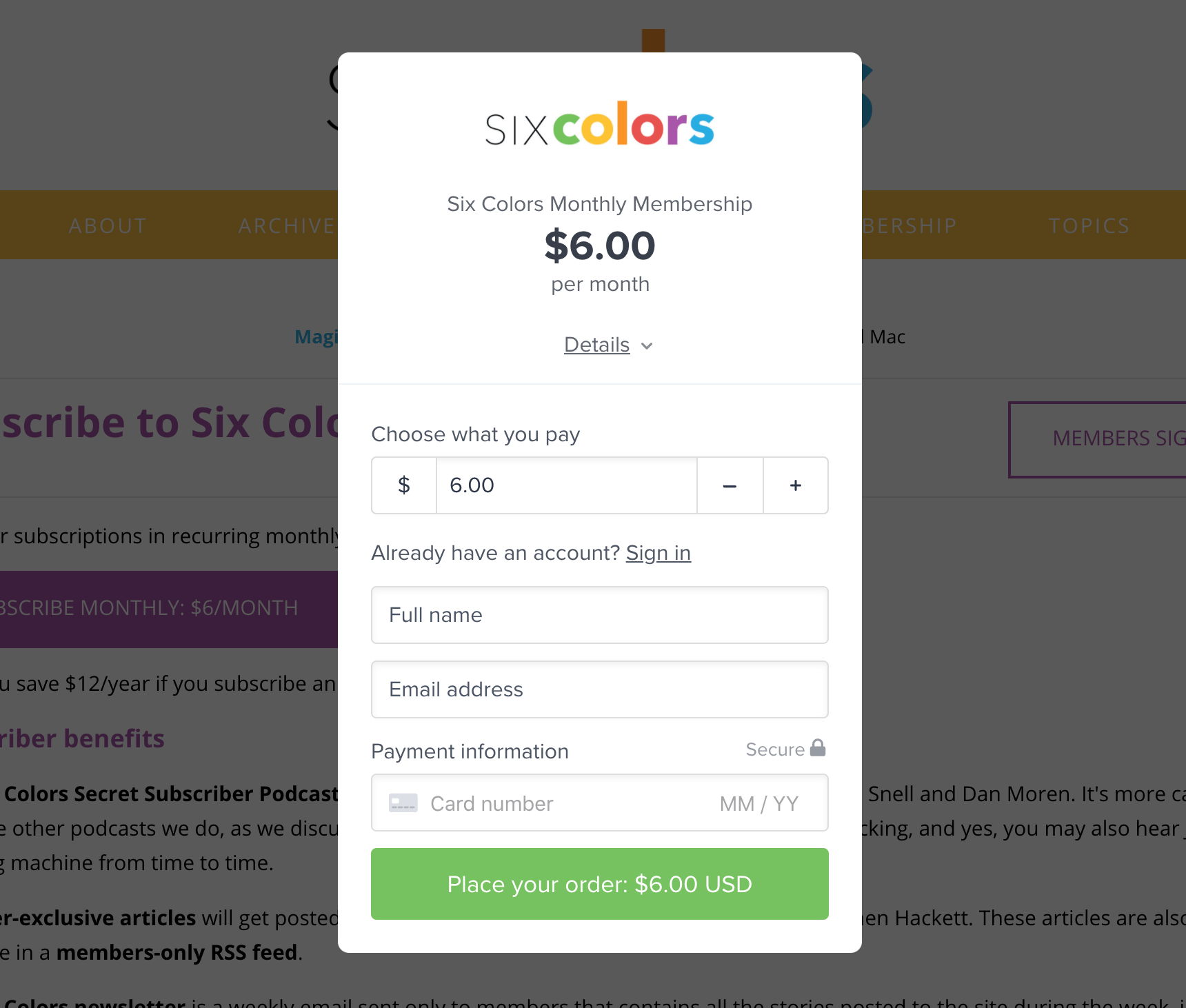 Choose what you pay in checkout