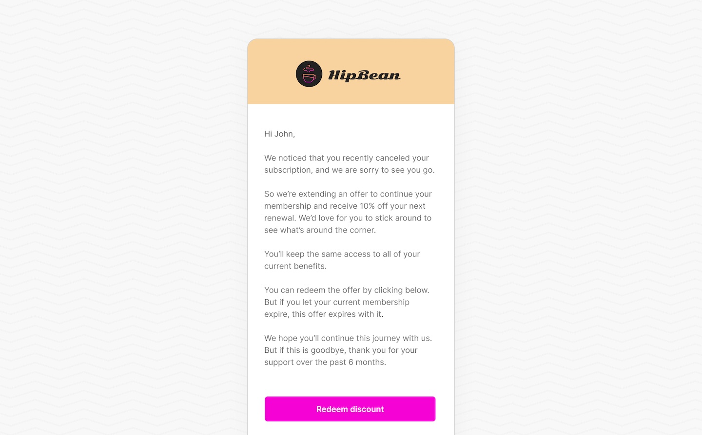 Email offer