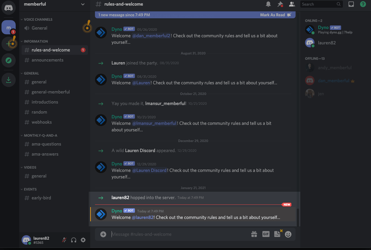 Give access to the Discord server