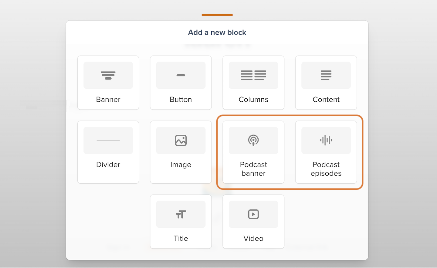 New content blocks