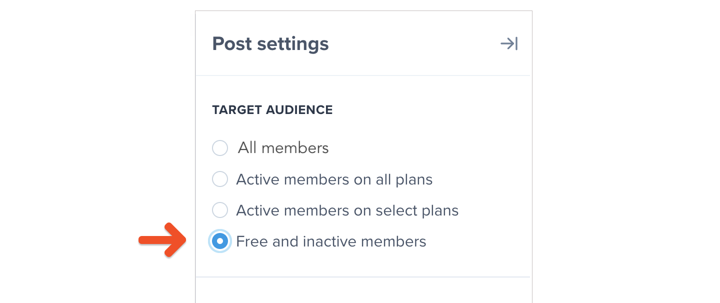 Target free and inactive members