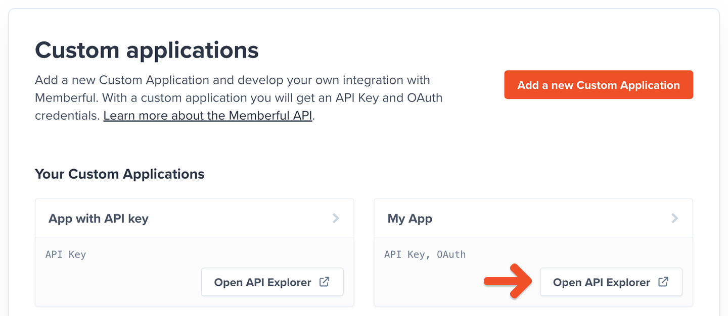 Access API explorer