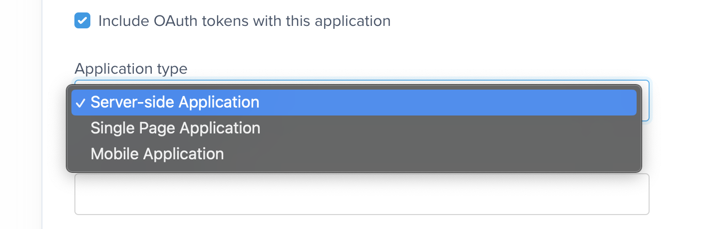Application type
