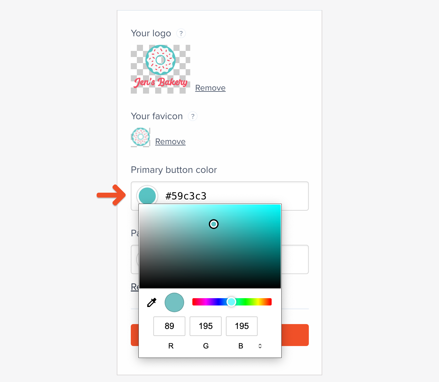 Using the color picker