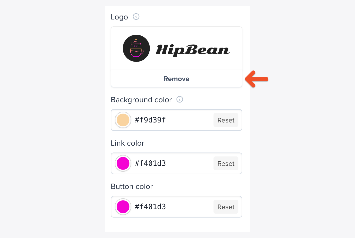 Remove a logo image