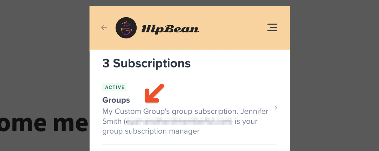 Group name member facing view