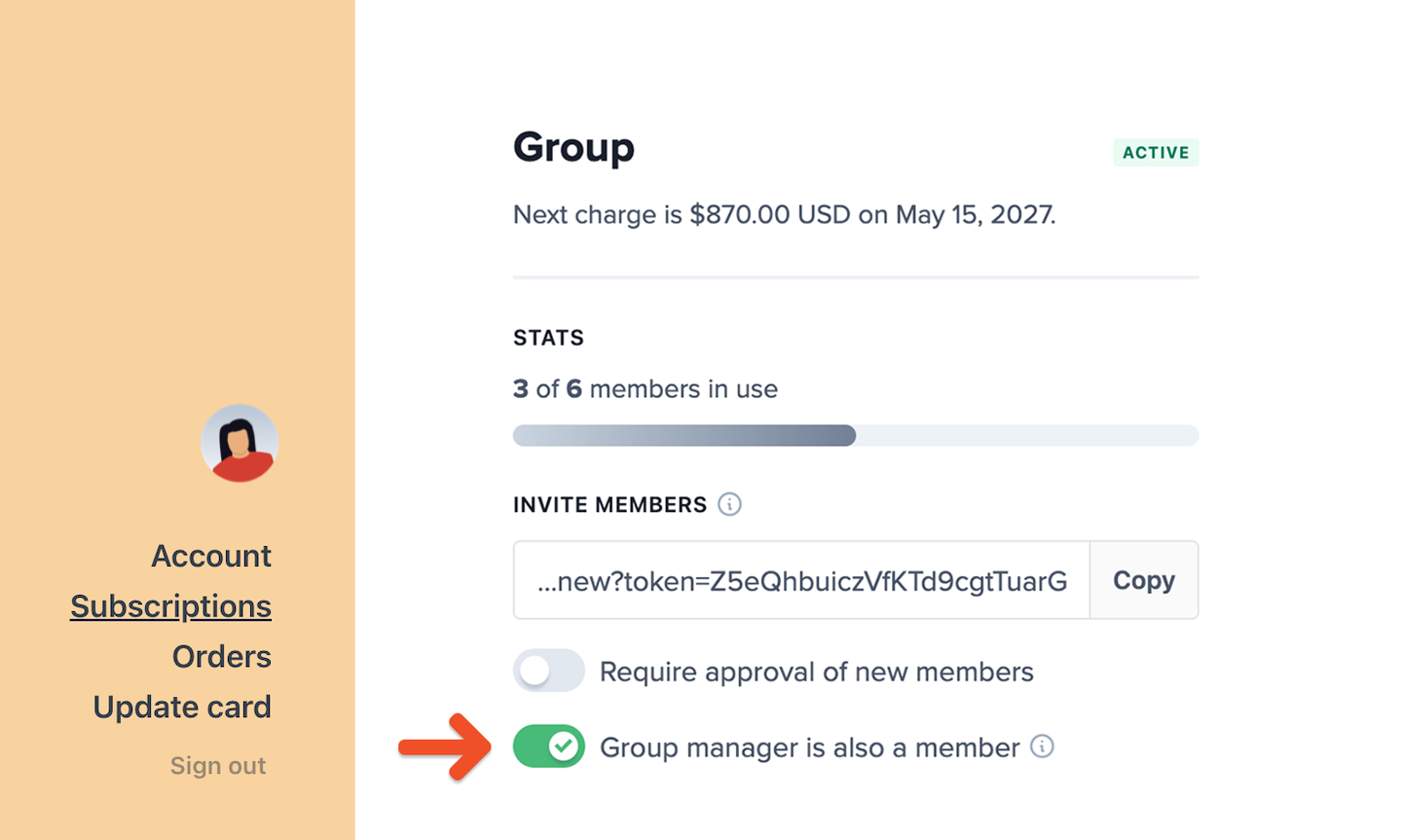 Group manager is also a member