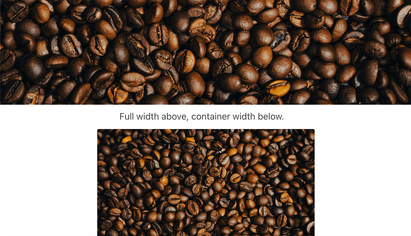 Image block width example