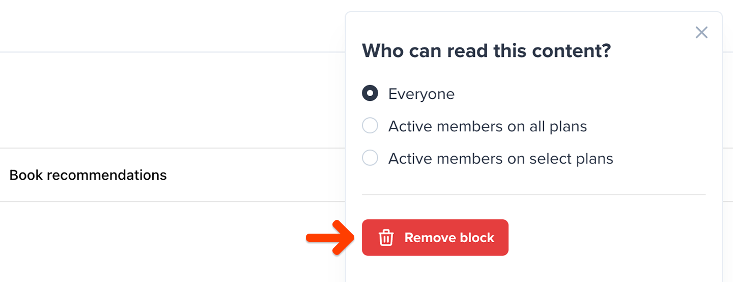 Remove block