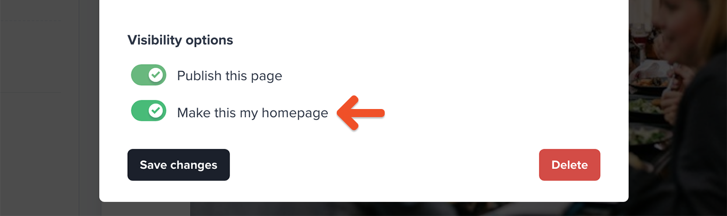 Make homepage
