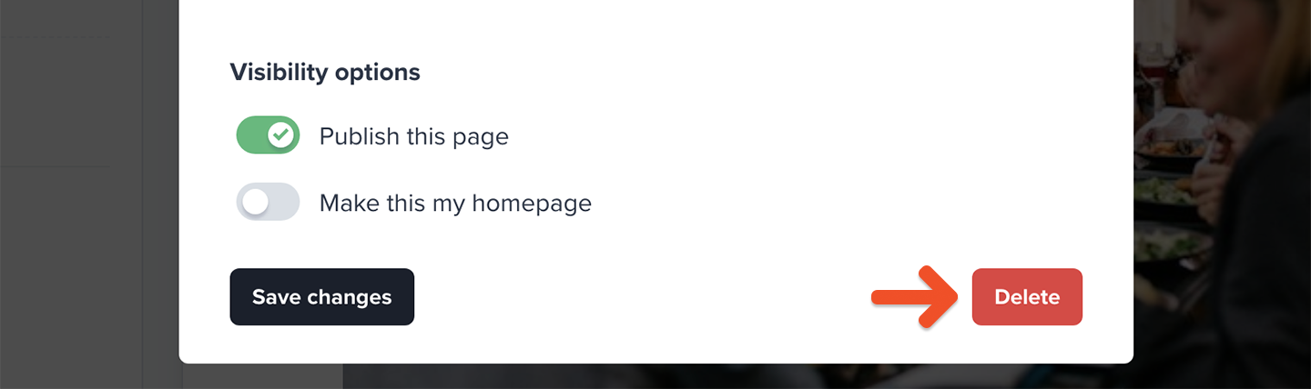 Delete page