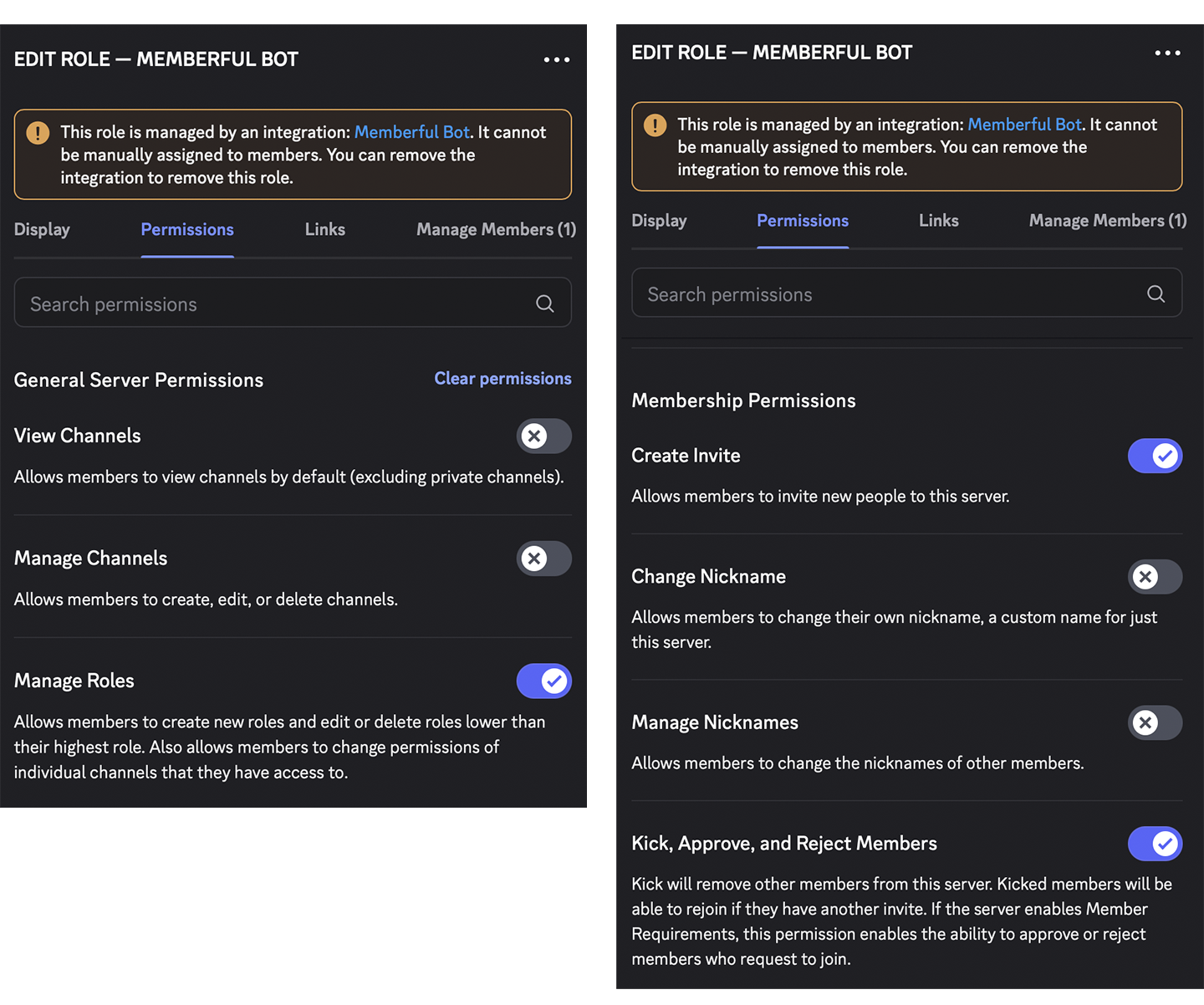 Bot permissions