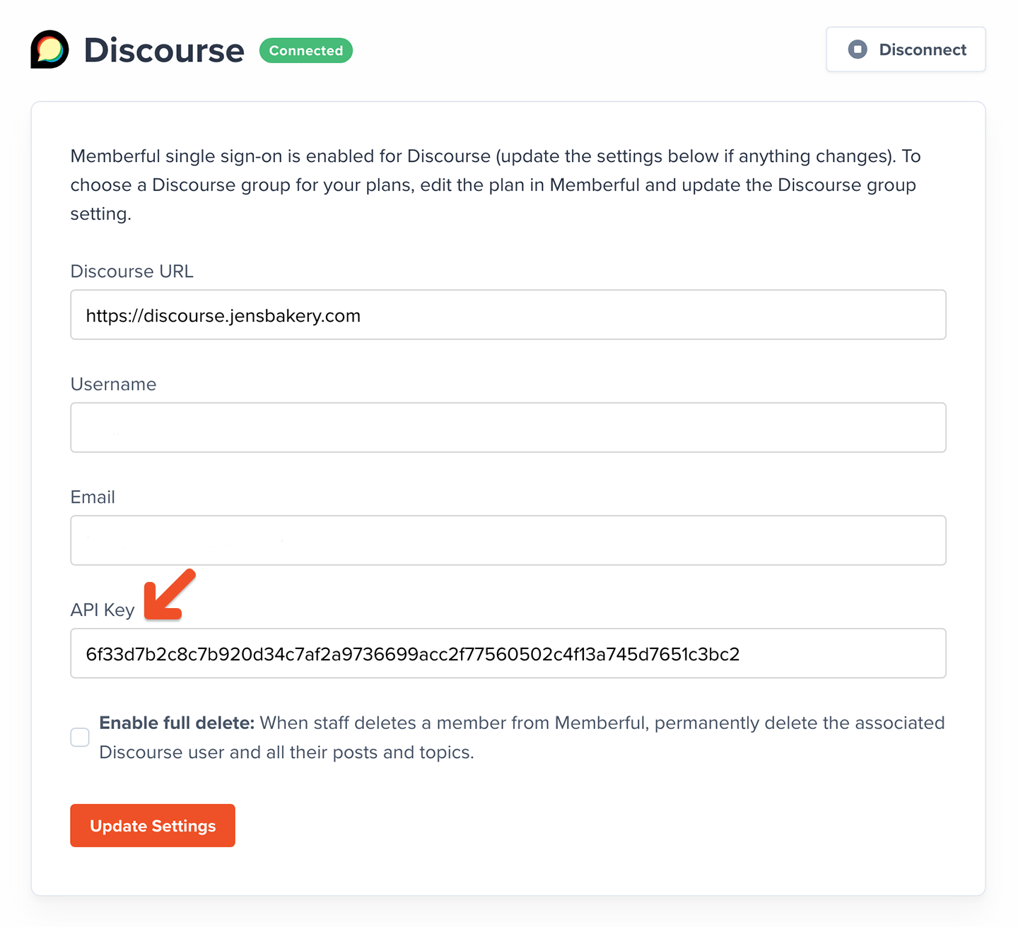 Connect to Discourse