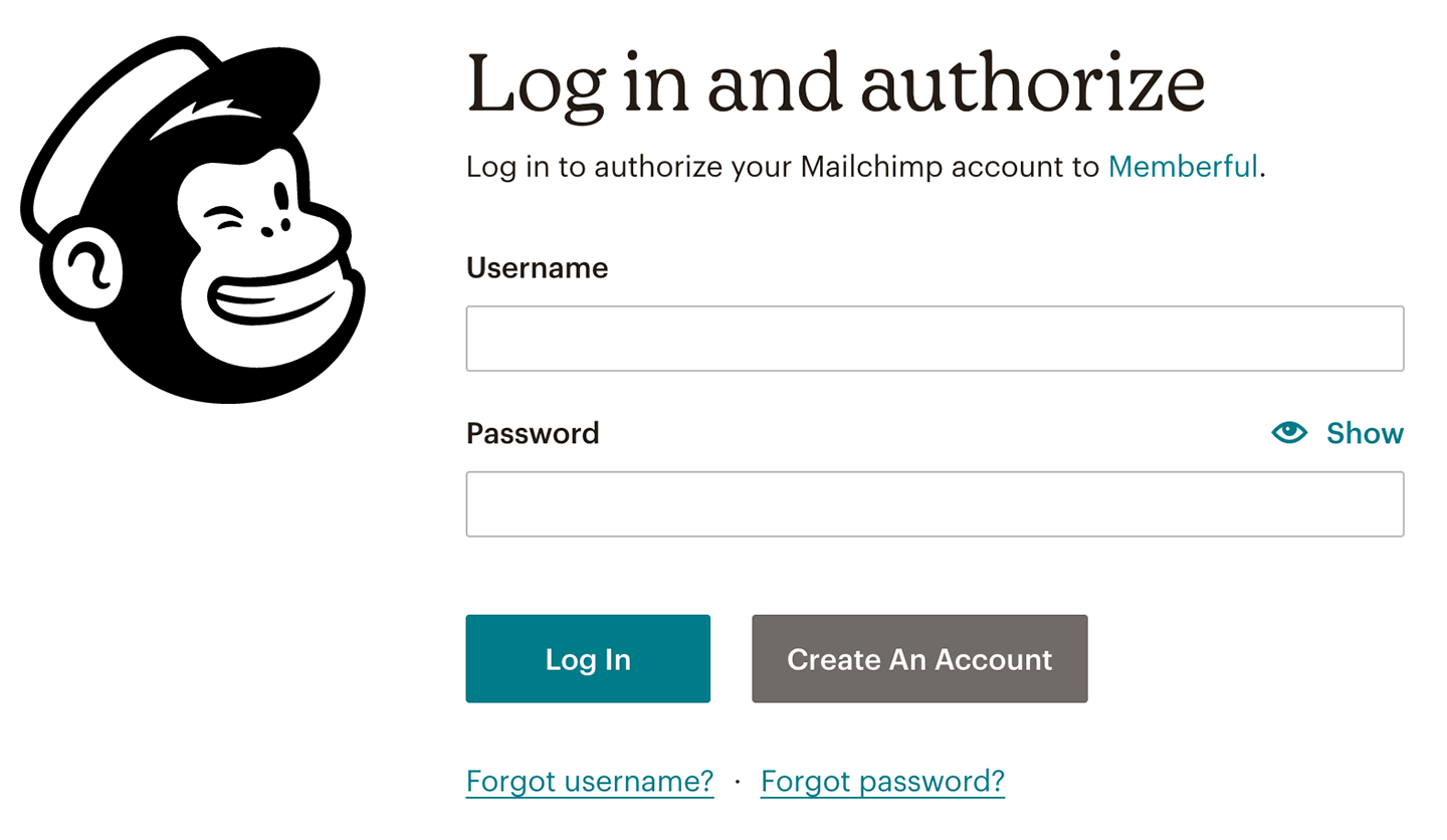 Authorize Memberful to access your Mailchimp account