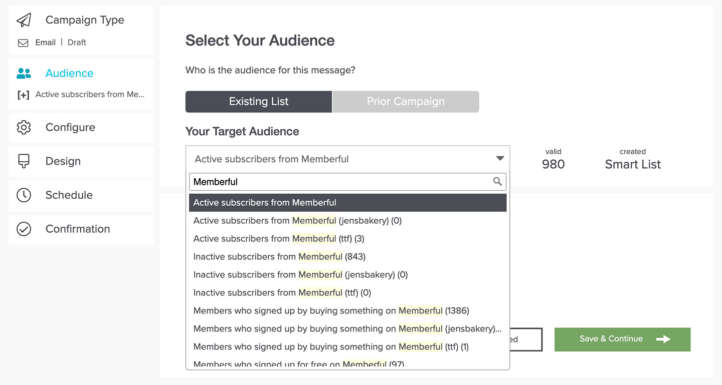 Targeting Memberful paid subscribers in Sailthru