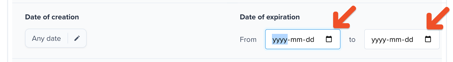 Date of expiration filter