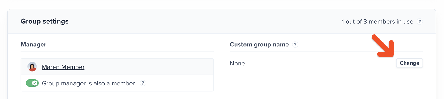 Customize group name