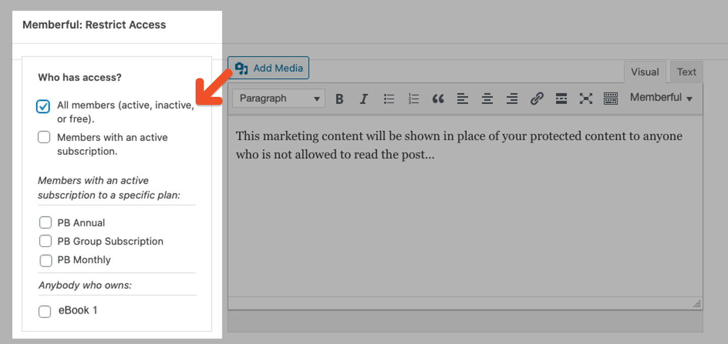 Free users in WordPress