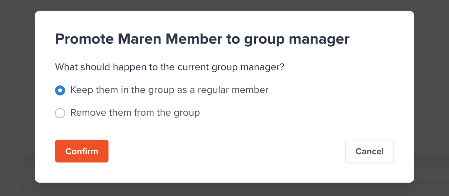 Group manager what happens