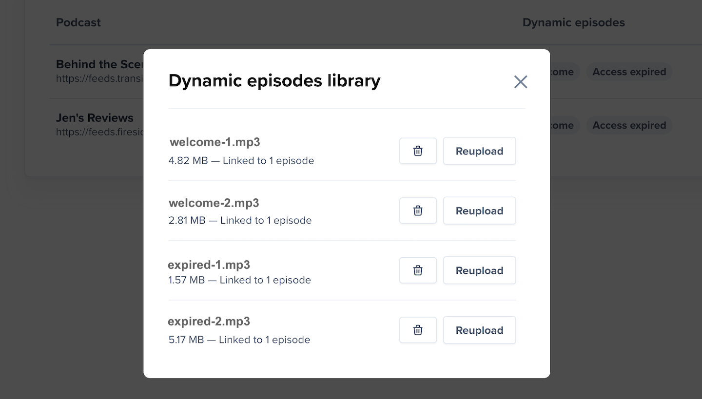 Episode library