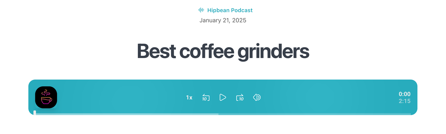 Podcast player in post