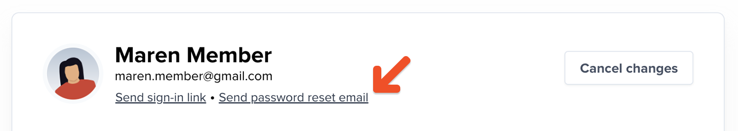 Send password reset email