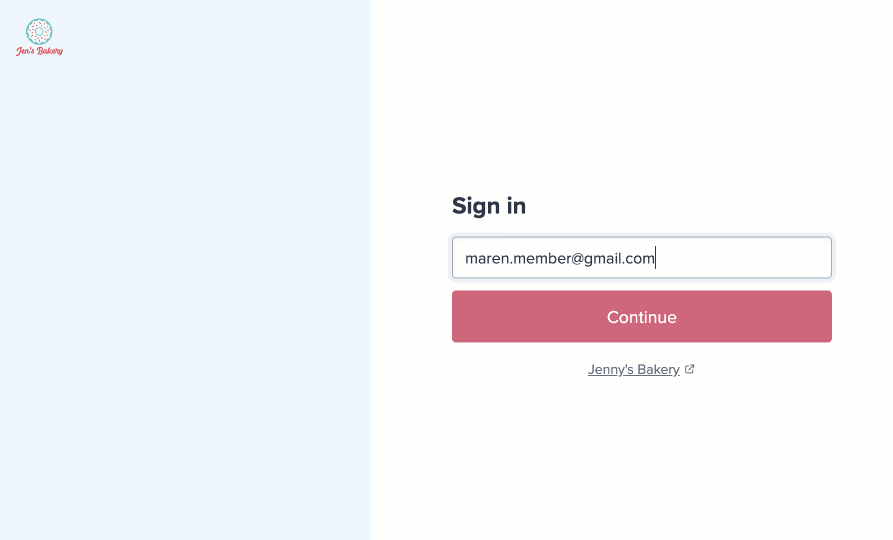 Sign in email flow