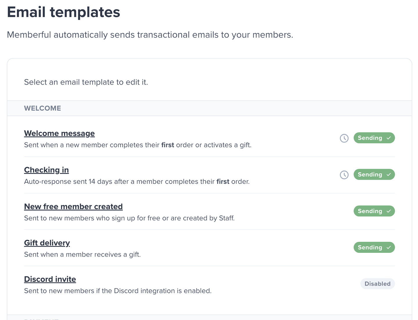 Email templates