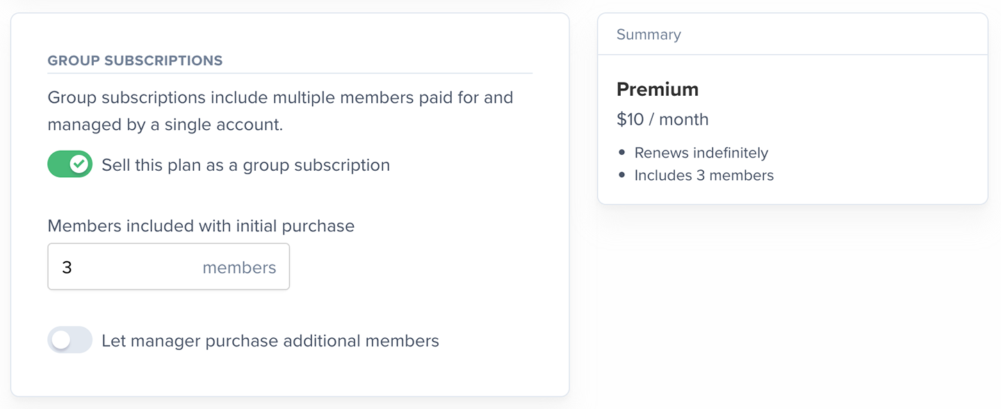 Group subscriptions