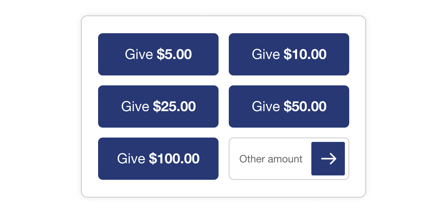 Example of a custom contribution form