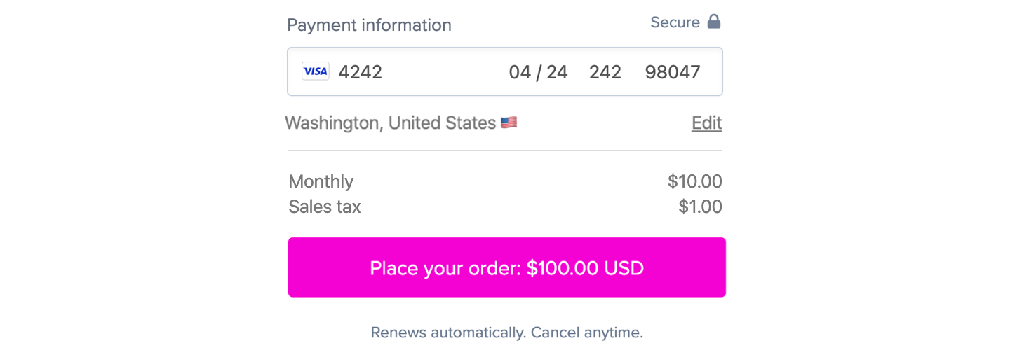 U.S. taxes breakdown