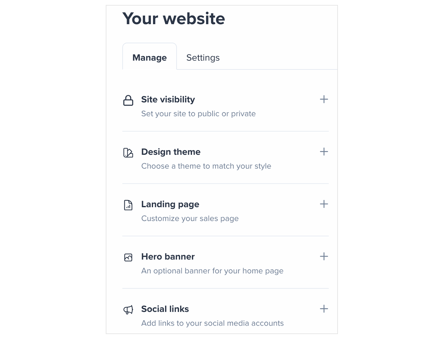 Customize your site settings