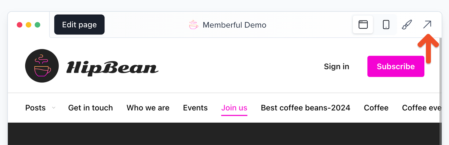 View your site