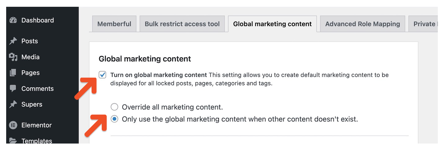 Global marketing content
