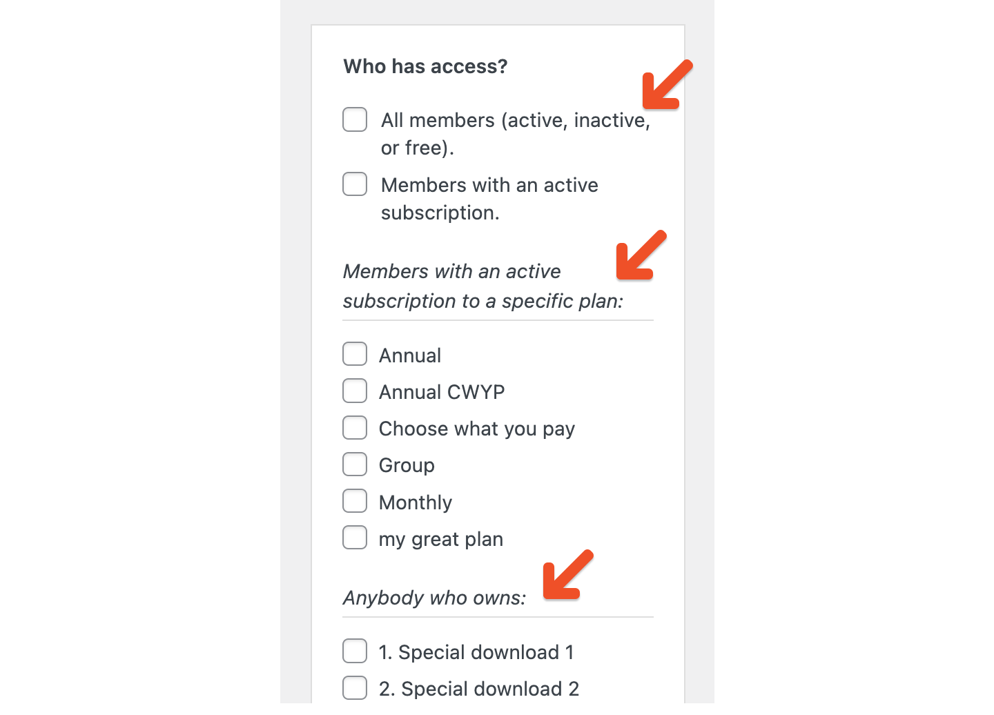 Select your audience
