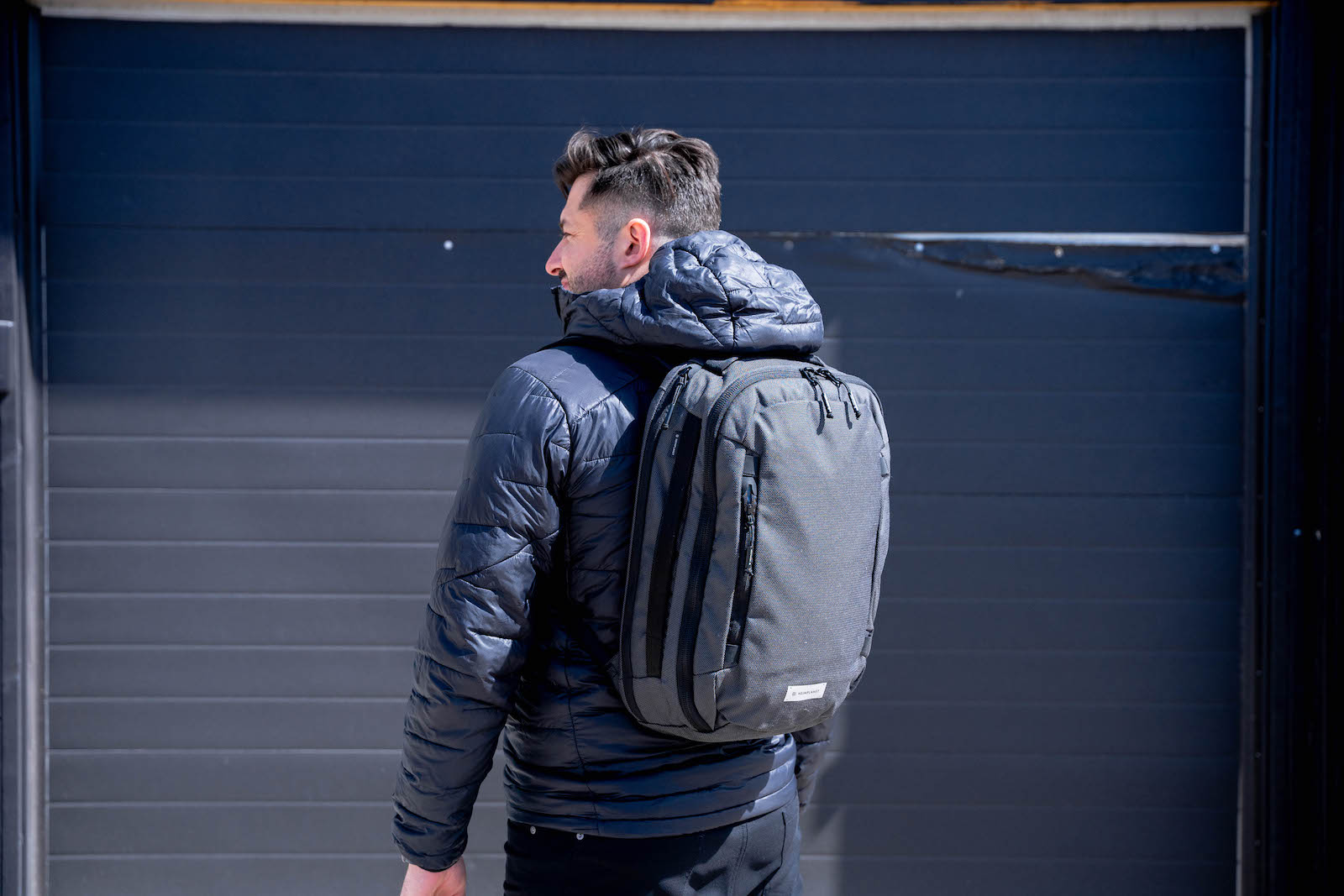 Pack Hacker founder Tom with a backpack