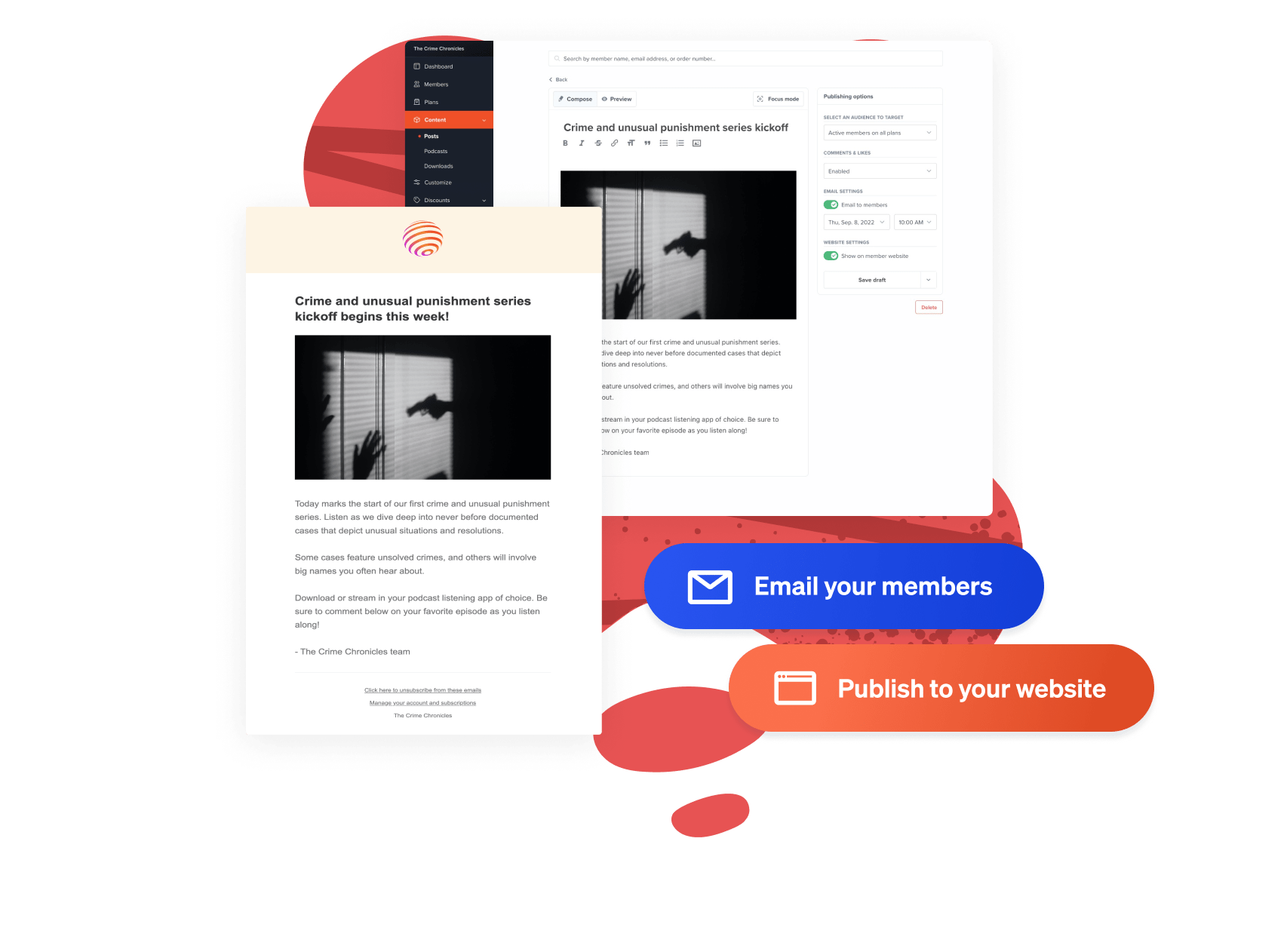 Memberful hosted newsletter tools