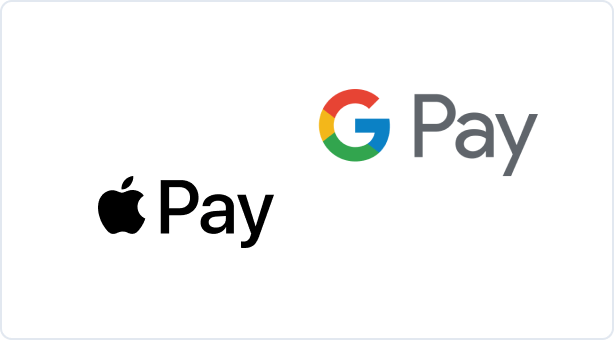 Apple Pay and Google Pay logos