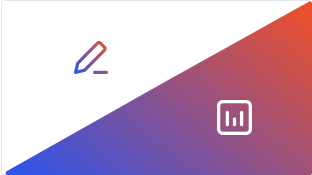 Pencil icon and chart icon
