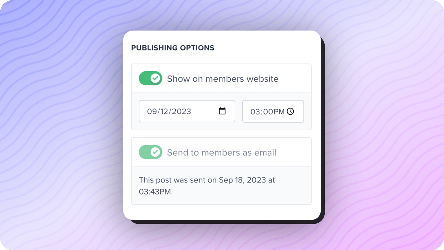 Editable publishing dates