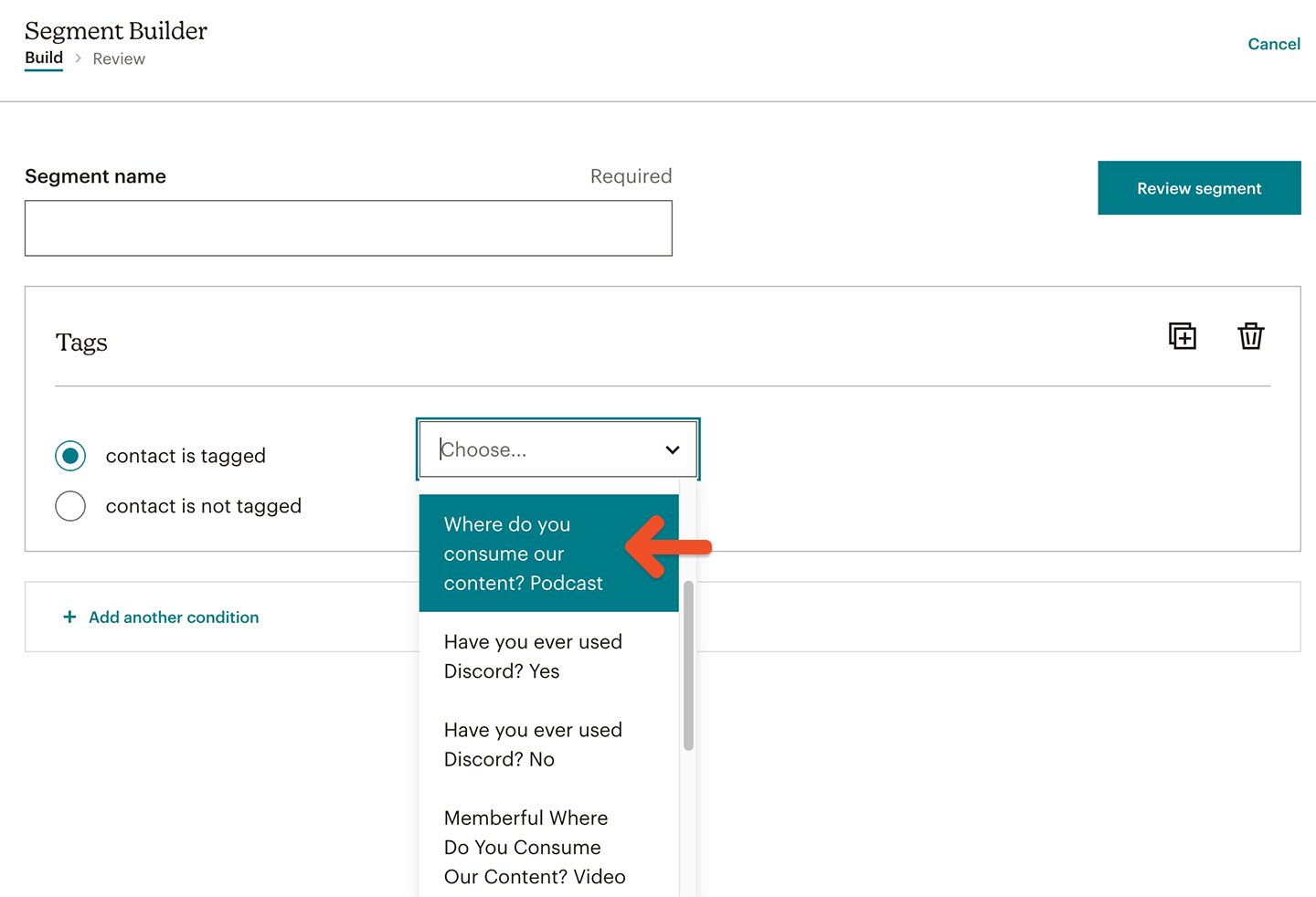 Segment using custom fields