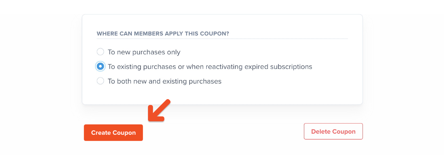 Create coupon