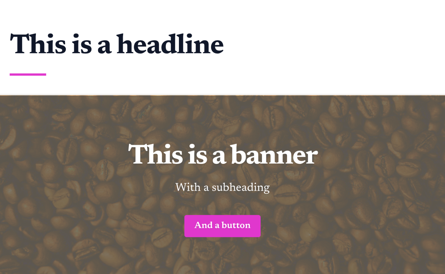 Headline versus banner