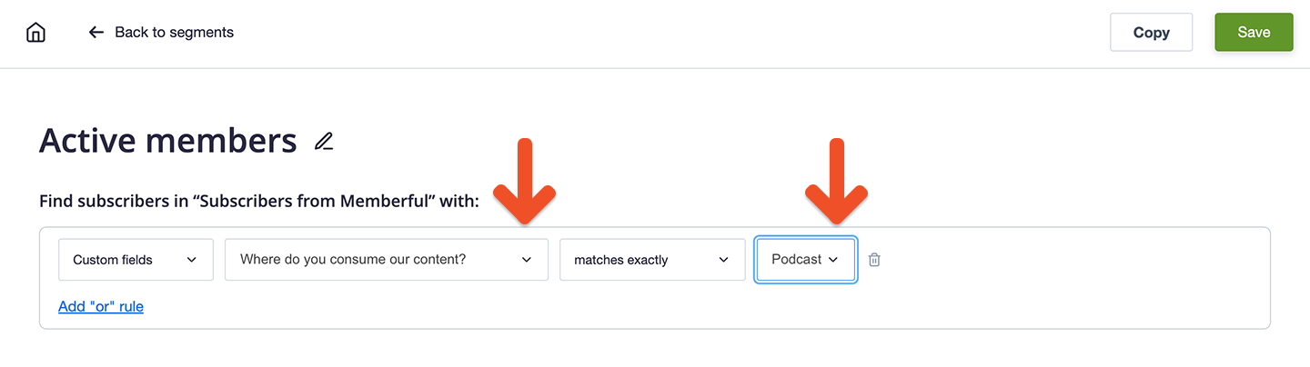 Segment with custom fields on Campaign Monitor