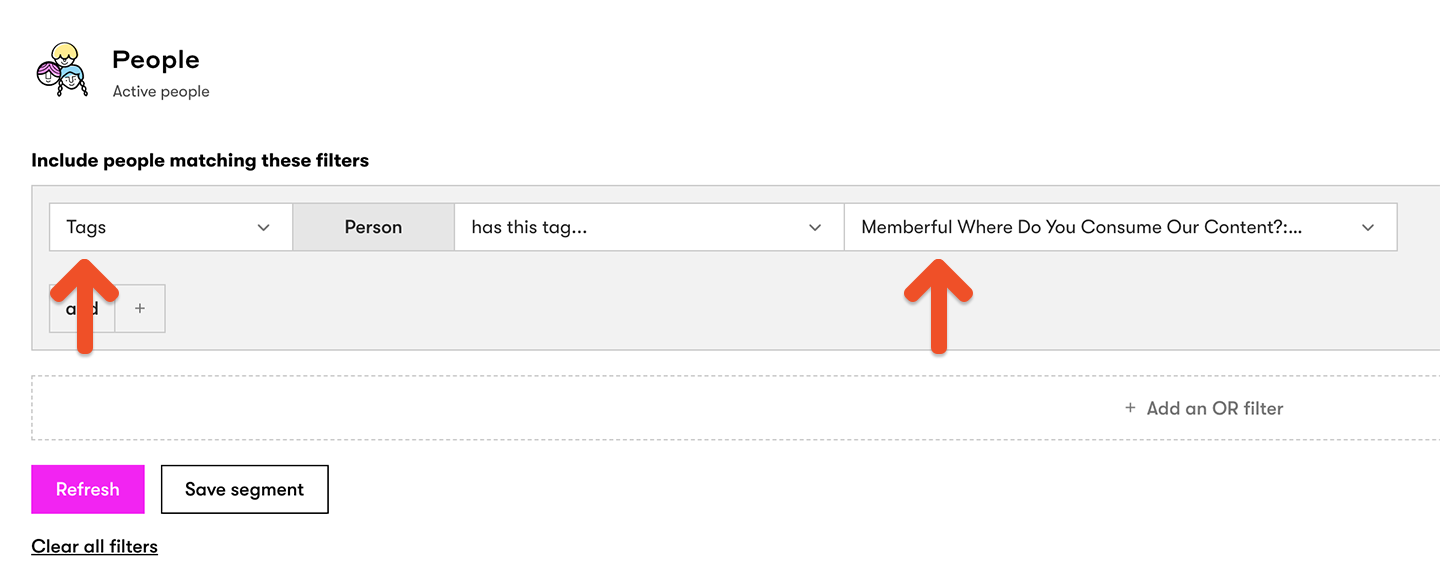 Segment with custom fields on Drip