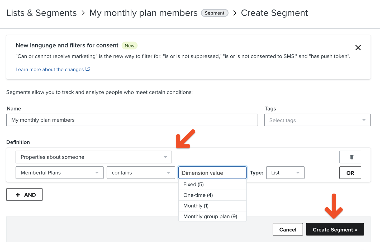 Target people who're subscribed to specific plans in Memberful