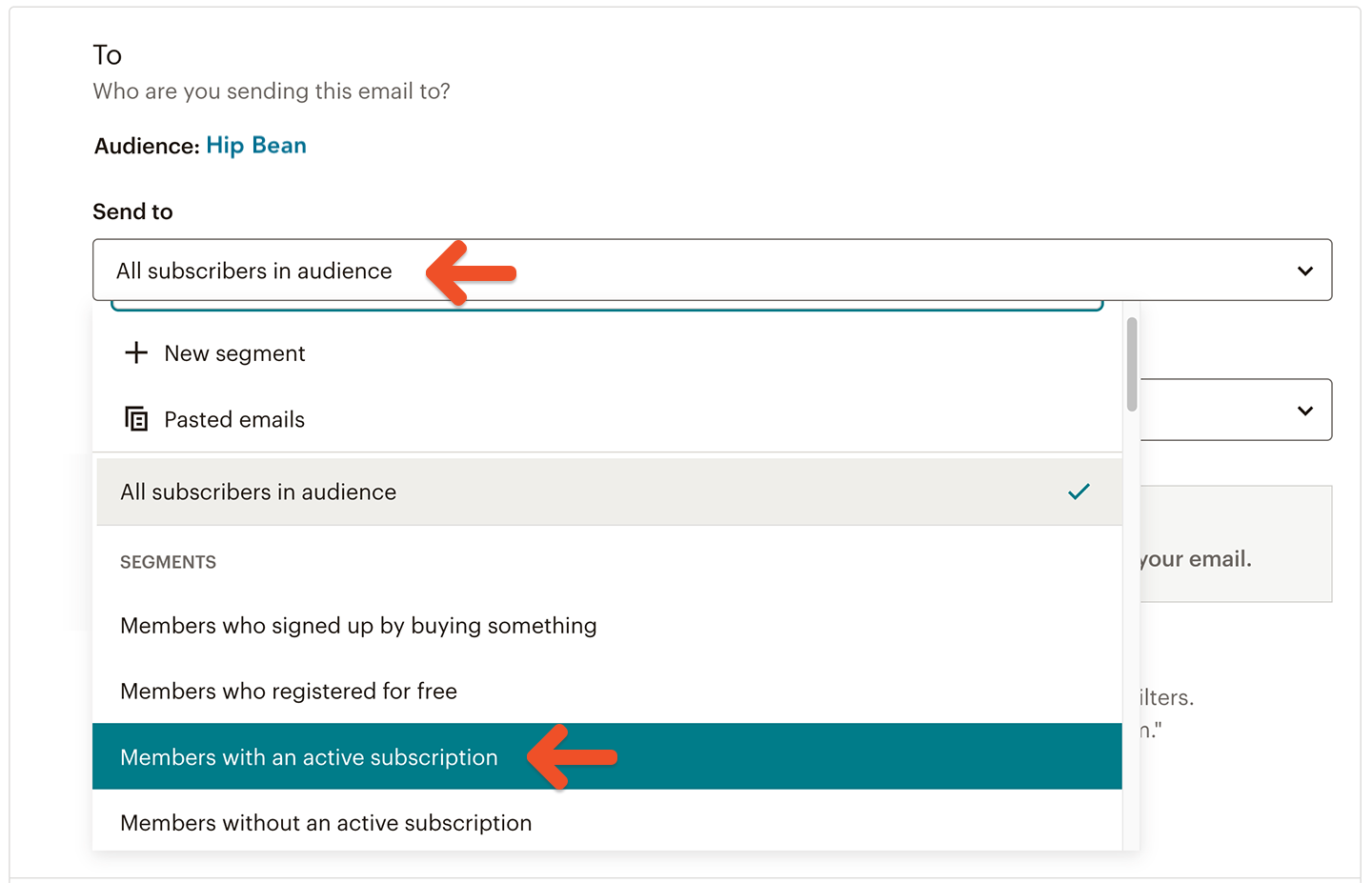 Targeting Memberful paid subscribers in Mailchimp