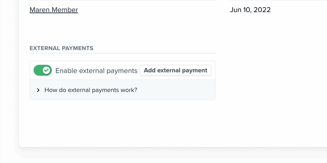 Disable external payments