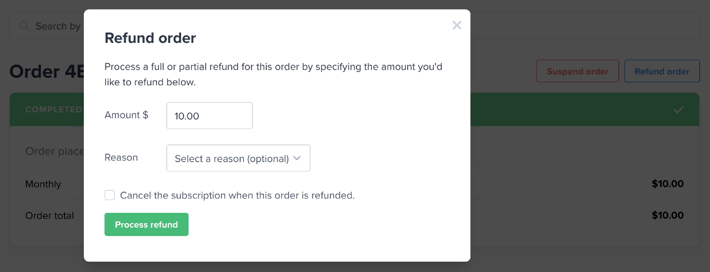 Refund order